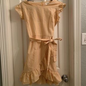 Yellow seersucker dress